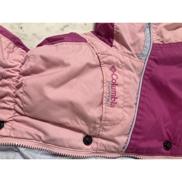 VTG Columbia Vertex Girl 2T Thermal Suit Coat Snow Bibs Overall Jacket Toddler - Picture 13 of 14